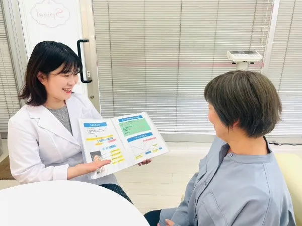 耳ツボダイエット施術の様子